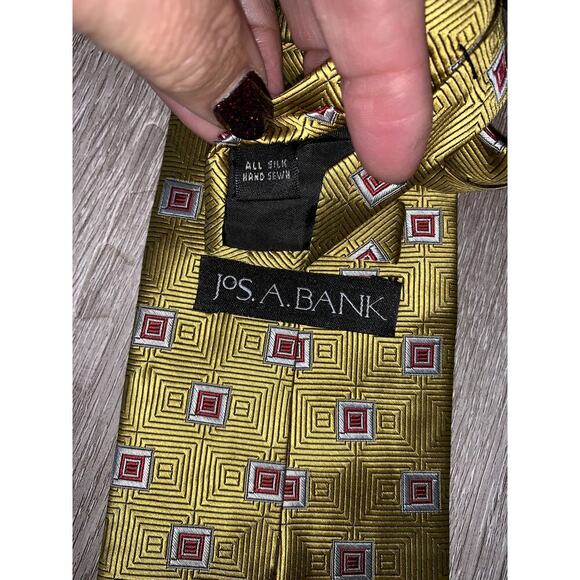 Jos. A. Bank Vintage Silk Necktie Set of 5 Multicolor Geometric Men's Ties - Picture 7 of 13